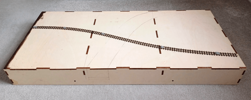 A model railway baseboard
