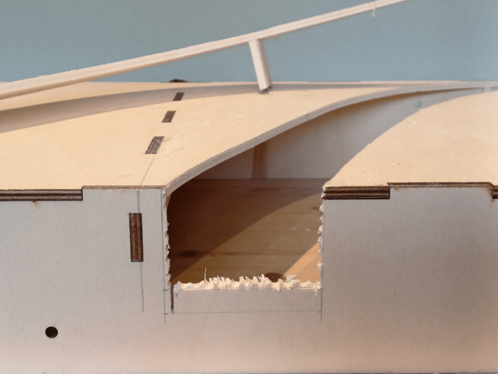 Modifying a model railway baseboard 