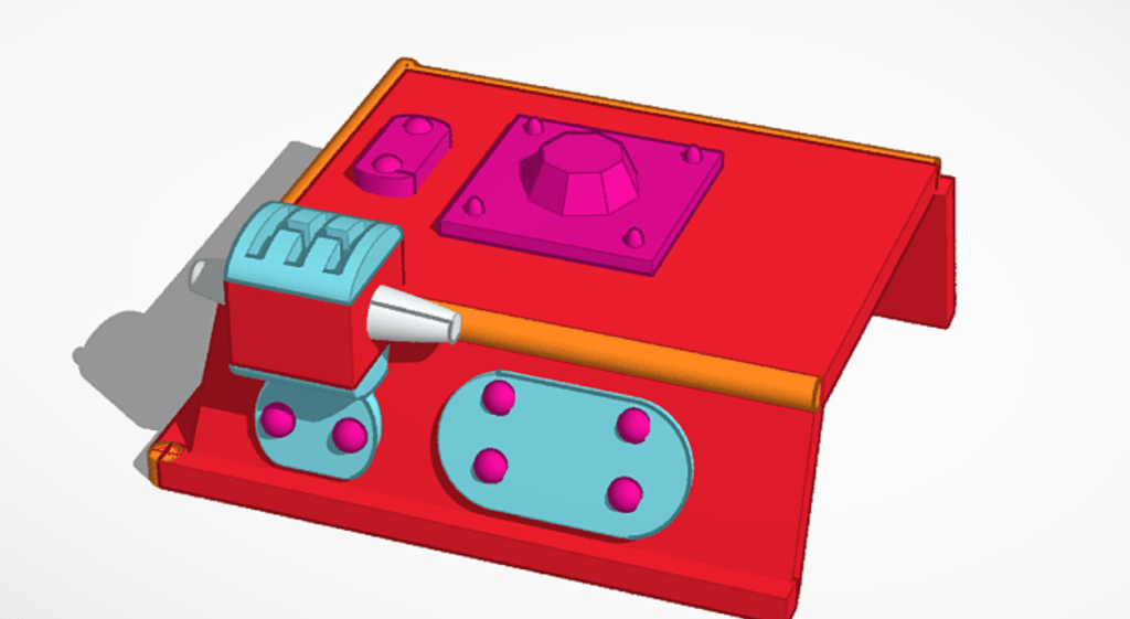 A 3D printed design to cover up a Kato chassis in a model locomotive.