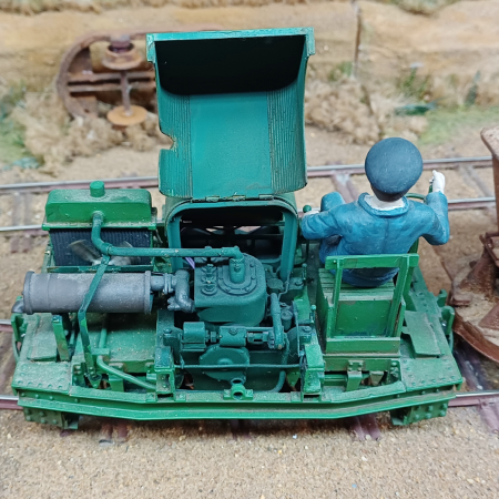 Highly detailed Slaters Simplex loco kit on Fen End Pit, in 16mm scale, 32mm gauge (SM32) by David Barham