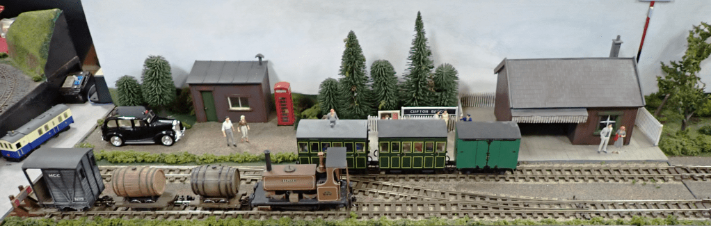 Clifton Brook in O-16.5 is an attractive terminus to fiddle yard model railway layout.