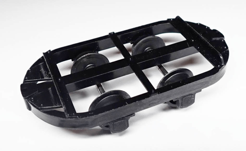 Completed Peter Binnie 16mm narrow gauge model railway Hudson tipper chassis kit